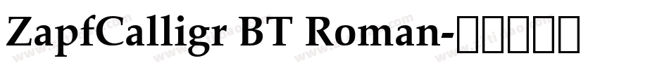 ZapfCalligr BT Roman字体转换